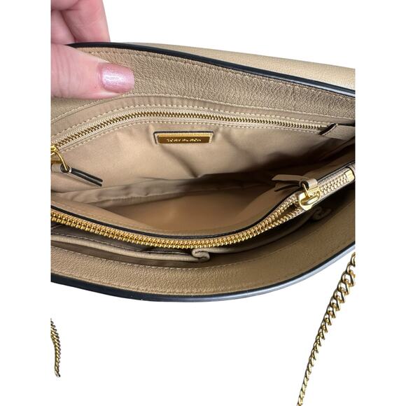 Tory Burch Chelsea Colorblock Converible Shoulder Bag in Beige/Black - Picture 13 of 16